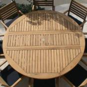 6 Foot Round Drop Leaf Table with 8 Avant Chairs